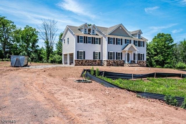 view of front facade with a garage