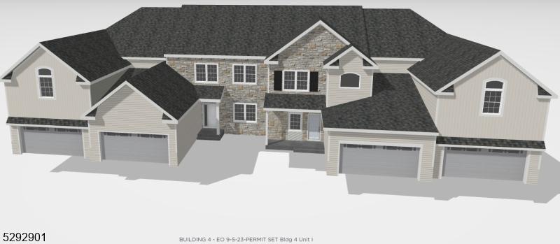 8 Remington Ct Unit 8, Howell Twp, NJ 07727 - view of front of property featuring an attached garage, stone siding, and driveway