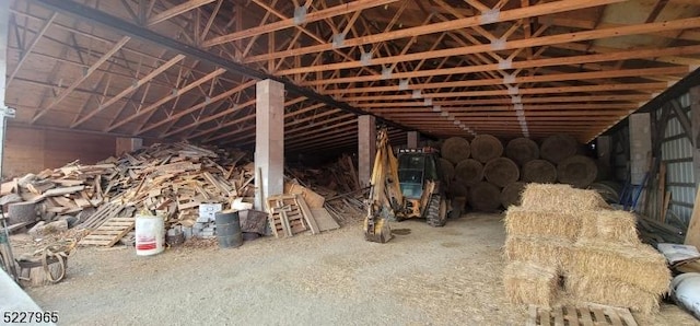 view of unfinished attic