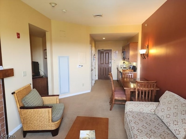 view of carpeted living room