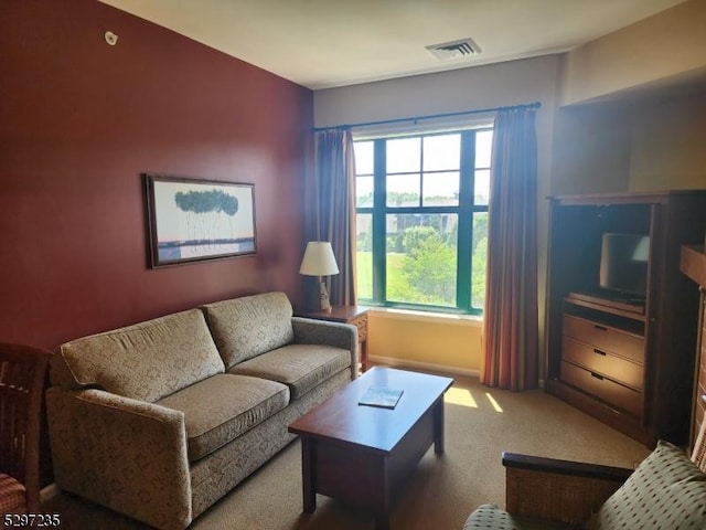 view of carpeted living room