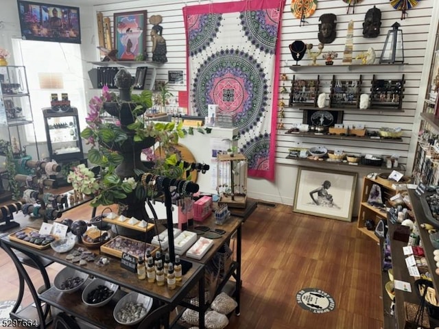 interior space featuring dark hardwood / wood-style floors