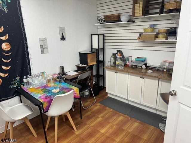 dining area featuring hardwood / wood-style floors