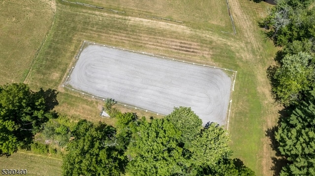 bird's eye view with a rural view