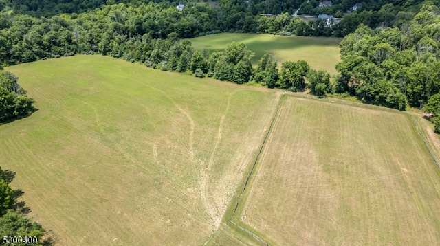 drone / aerial view with a rural view