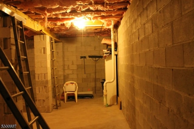 view of basement