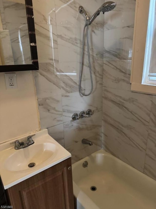70 Campfield St, Irvington Twp, NJ 07111 - bathroom featuring bathing tub / shower combination and vanity