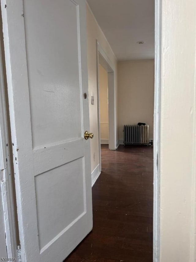 70 Campfield St, Irvington Twp, NJ 07111 - corridor featuring wood finished floors and radiator heating unit