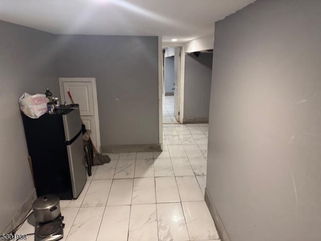 70 Campfield St, Irvington Twp, NJ 07111 - hallway with baseboards and marble finish floor