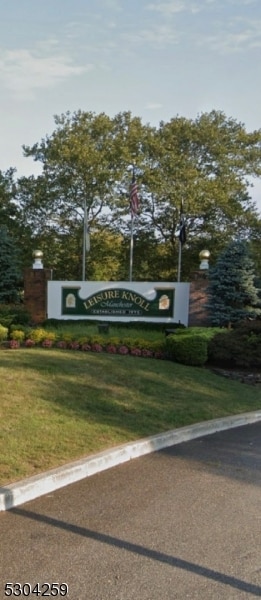 view of community sign