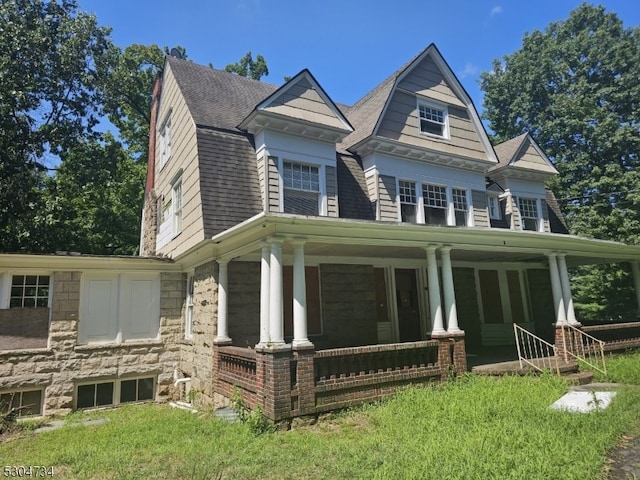 exterior space featuring a porch