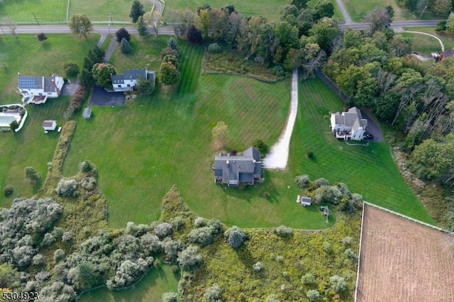 drone / aerial view featuring a rural view