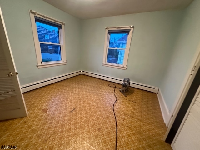 view of tiled spare room