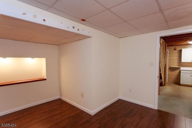 47 Sarepta Rd, White Twp, NJ 07823 - empty room with a paneled ceiling, wood finished floors, and baseboards