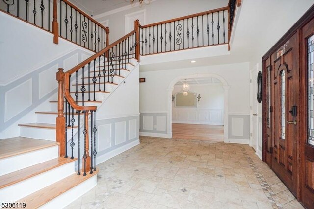 foyer entrance featuring light hardwood / wood-style flooring