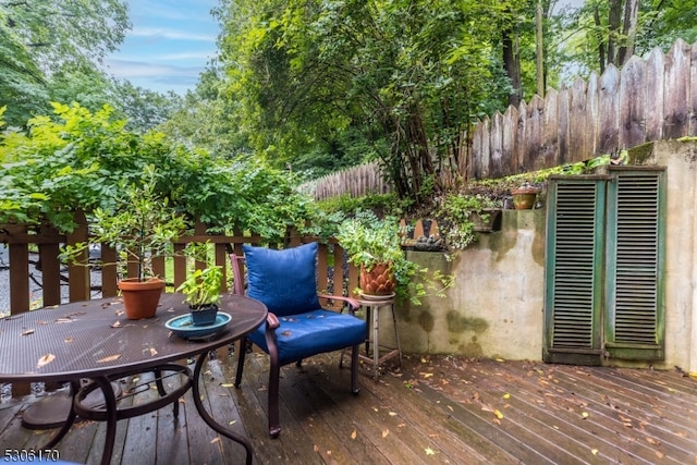 view of wooden terrace