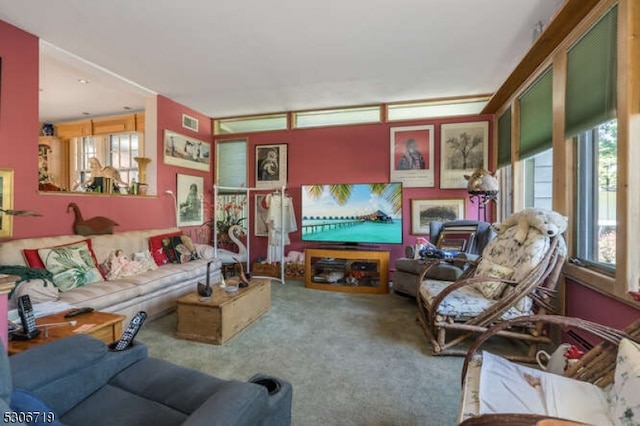 view of carpeted living room