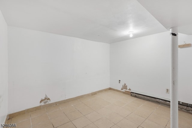 spare room with light tile patterned flooring