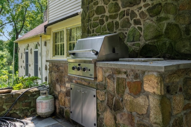 view of patio / terrace featuring area for grilling and grilling area