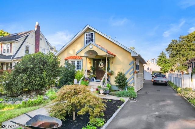 view of front of home featuring a garage