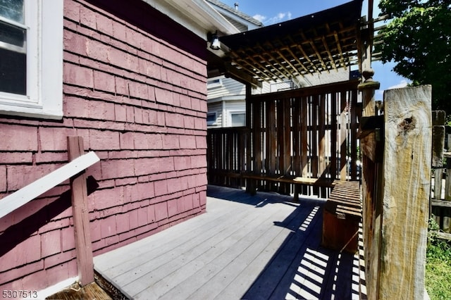 view of wooden terrace