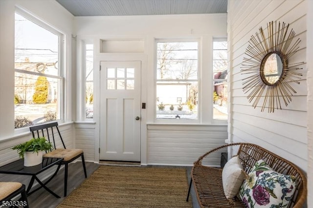 sunroom / solarium with plenty of natural light