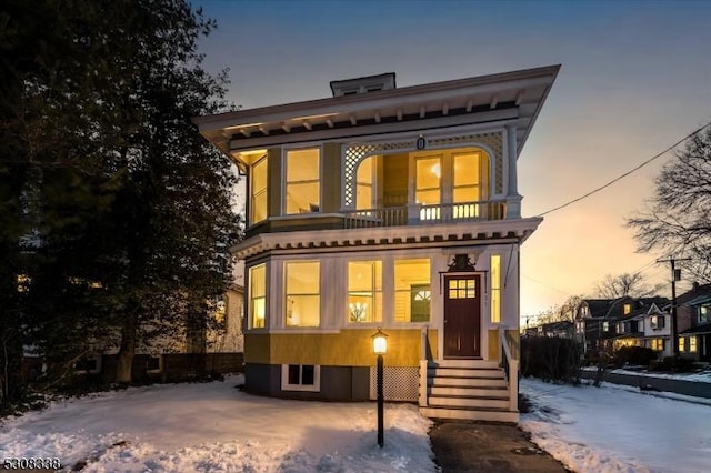 view of italianate house