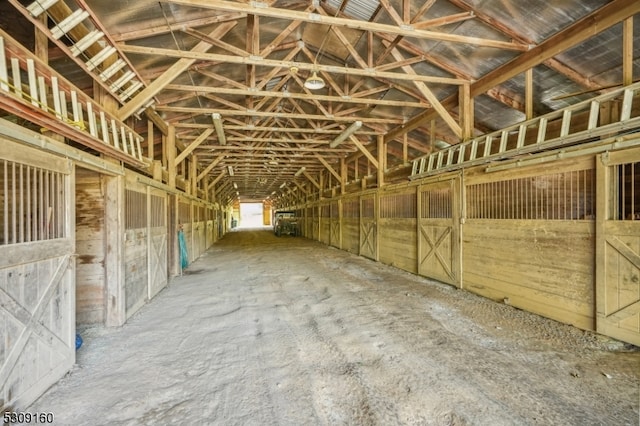 view of horse barn