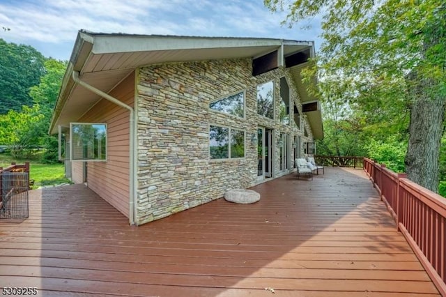 80 Rte 206, Chester Twp, NJ 07930 - view of wooden deck