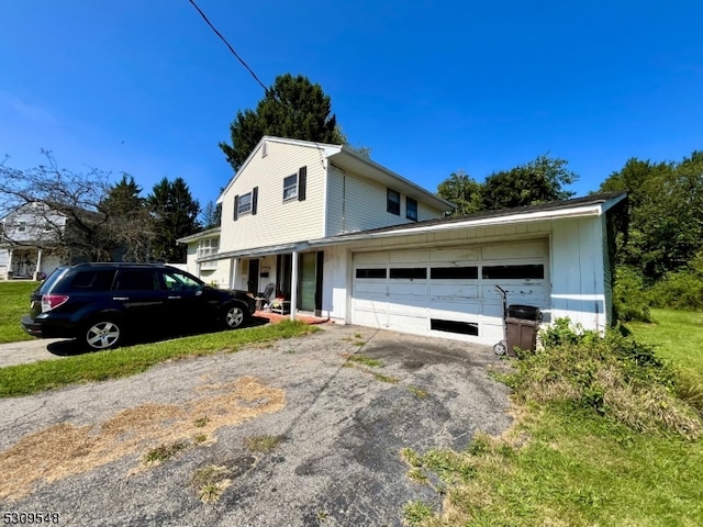 view of home's exterior with a garage