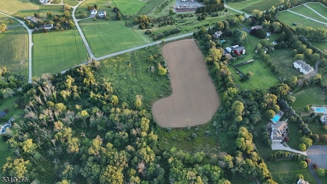 bird's eye view with a rural view