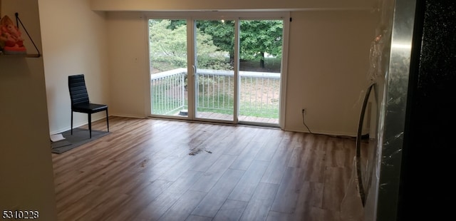 interior space with hardwood / wood-style flooring