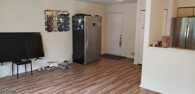 interior space featuring wood-type flooring