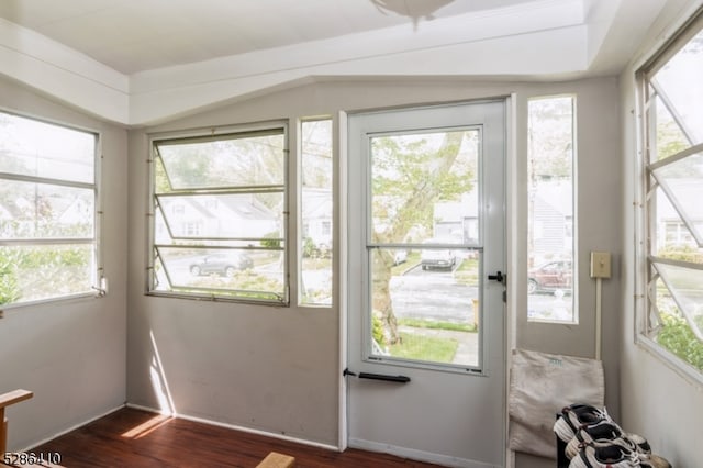 entryway featuring dark hardwood / wood-style flooring