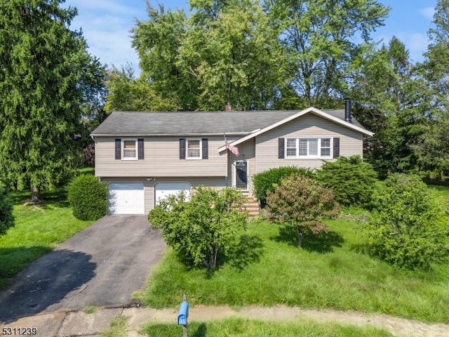 bi-level home with a garage