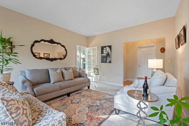 view of carpeted living room