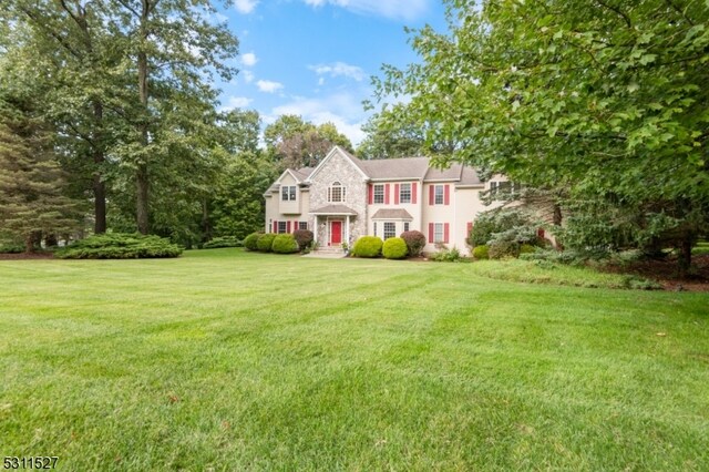 view of front of house with a front yard