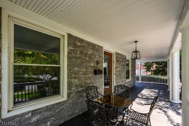 view of patio / terrace with a porch