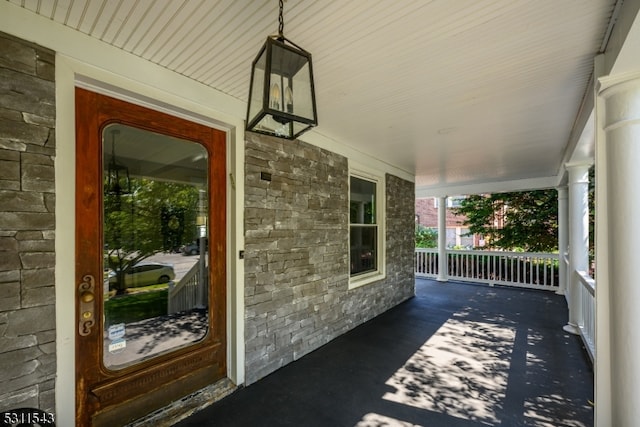 view of patio featuring covered porch