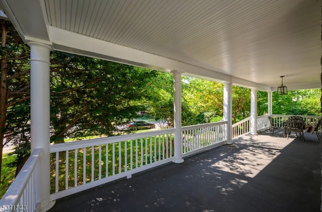 view of patio / terrace with a porch