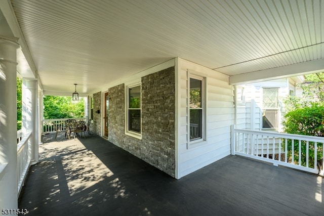 view of patio with covered porch