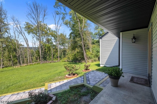 view of yard with a patio