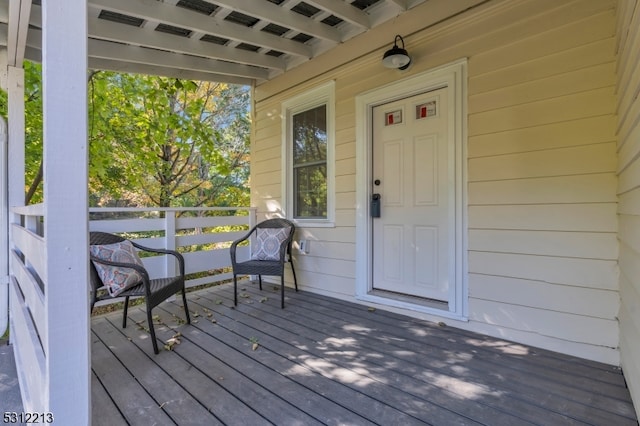 view of wooden deck