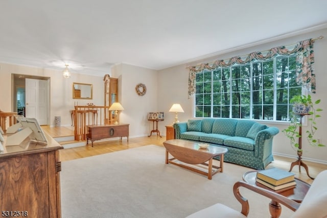 living room featuring hardwood / wood-style floors