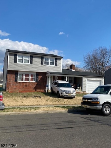 view of property with a garage