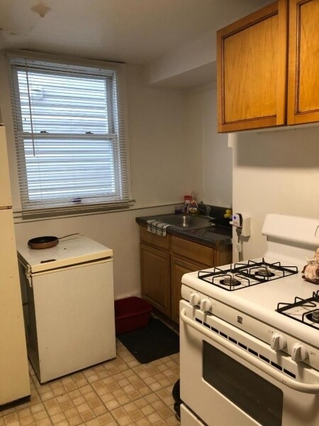 kitchen with white appliances