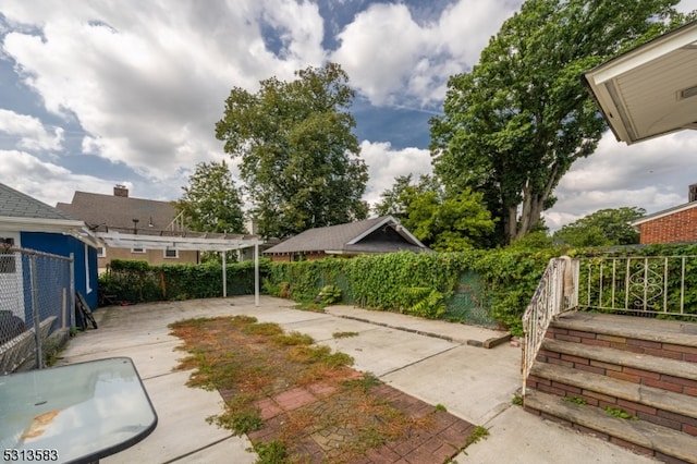 view of yard with a patio