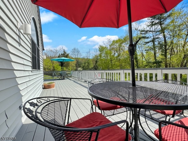 view of wooden deck