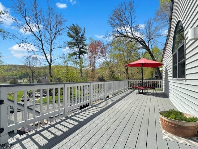 view of wooden deck