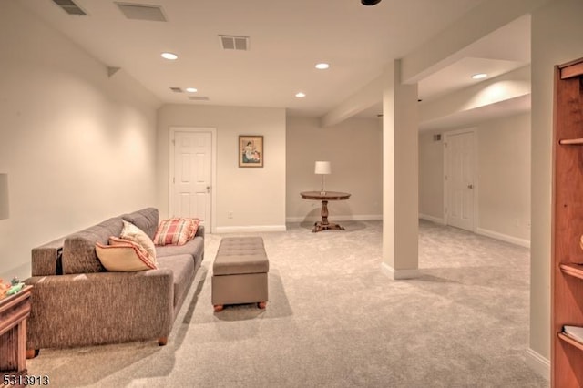 view of carpeted living room